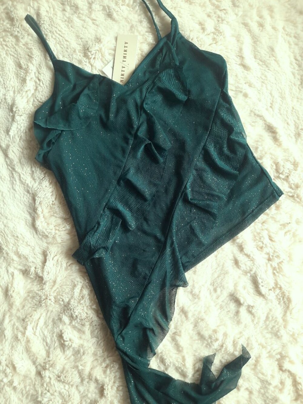 Thirty Thirty Green Top with Golden Details